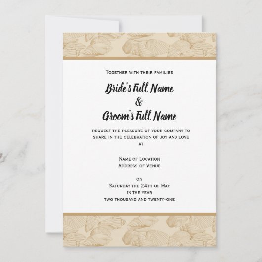 カスタマイズ可能結婚式招待状 招待状 (正面)