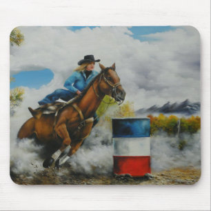 カスタマイズ可能絵画な製品のBarrell Racer マウスパッド