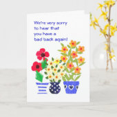 カスタマイズ可能背部患者のための健康なカードを得て下さい カード (黄色い花)