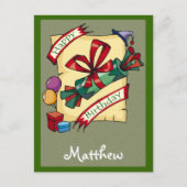 カスタマイズ可能誕生日カード ポストカード (正面)