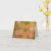 カスタマイズ可能誕生日 カード (黄色い花)