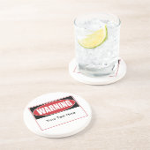 カスタマイズ可能警告標識 コースター (側面)