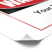 カスタマイズ可能警告標識 フォトプリント            (角)