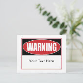 カスタマイズ可能警告標識 ポストカード (スタンド正面)