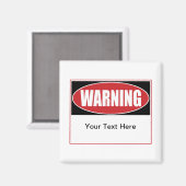 カスタマイズ可能警告標識 マグネット (正面/裏面)