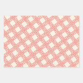 カスタマイズ可能赤と白なメリークリスマスツリー ラッピングペーパーシート (正面3)