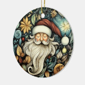 カスタマイズ可能魅力的なヴィンテージサンタ・クリスマス セラミックオーナメント (左)