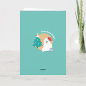 カスタマイズ可能 - かわいい日本スピッツのクリスマス カード (裏面)