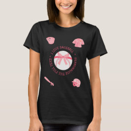カスタマイズ可能 かわいい 野球 レディースTシャツ Tシャツ