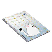 カスタマイズ可能: クロドリ及び子猫 ノートブック (右側)