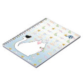 カスタマイズ可能: クロドリ及び子猫 ノートブック (左側)