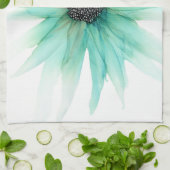 カスタマイズ可能！グリーンアスター – 大きな花 –  キッチンタオル (折り畳み)