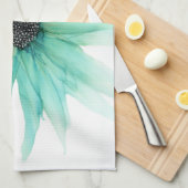 カスタマイズ可能！グリーンアスター – 大きな花 –  キッチンタオル (四つ折り)