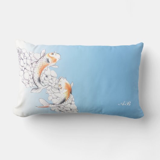 カスタマイズ可能: コイ ランバークッション (正面)