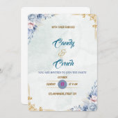 カスタマイズ可能、シック、結婚式招待状 招待状 (正面/裏面)