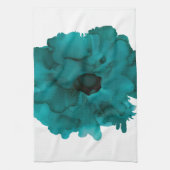 カスタマイズ可能！ティール（緑がかった色）カーネーション大きな花 –  キッチンタオル (縦)