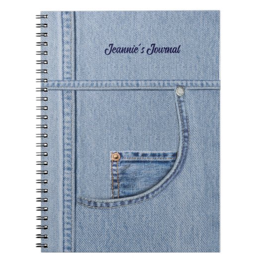 （カスタマイズ可能） 「デニム」ノートブック ノートブック (正面)
