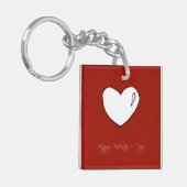 （カスタマイズ可能）ハッピーバレンタインデー キーホルダー (正面左)
