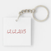 （カスタマイズ可能）ハッピーバレンタインデー キーホルダー (裏面)