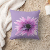 カスタマイズ可能!!!パープルアスターフローラ クッション (ブランケット)