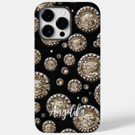 カスタマイズ可能 フェイクレザー アブストラクト ミニマリスト Case-Mate iPhone 14 PRO MAXケース