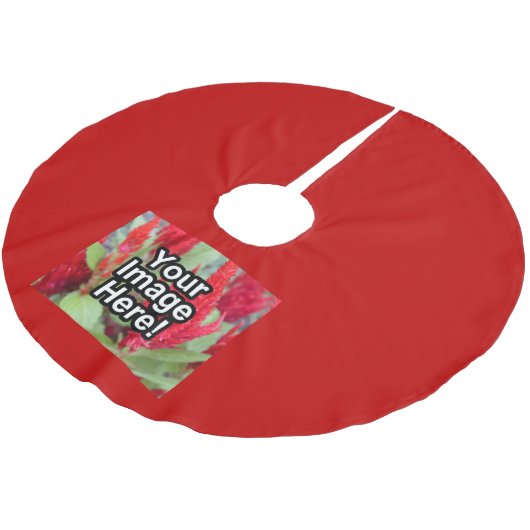 カスタマイズ可能 ブラッシュドポリエステルツリースカート (アングル)