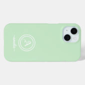 カスタマイズ可能 モノグラム 名前入り グリーン スマホケース Case-Mate iPhoneケース (裏面 (横))