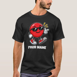 カスタマイズ可能 円形 名前 & テキスト Tシャツ