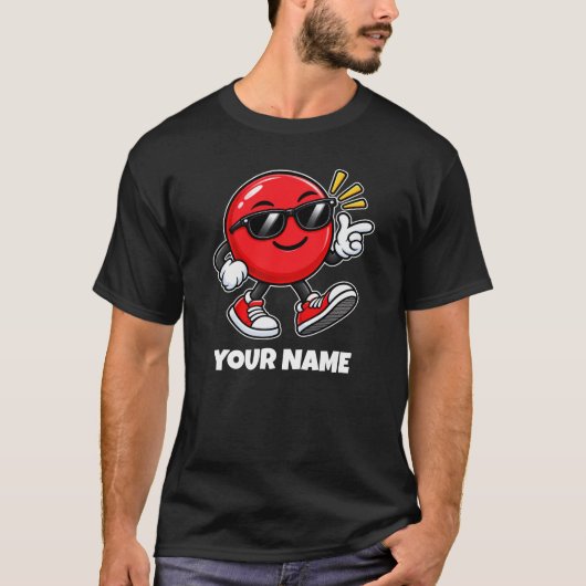 カスタマイズ可能 円形 名前 & テキスト Tシャツ (正面)