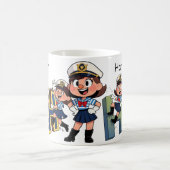 カスタマイズ可能 名前 セーラー キャラクター * H * コーヒーマグカップ (中央)