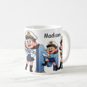 カスタマイズ可能 名前 セーラー キャラクター * M * コーヒーマグカップ (正面右)