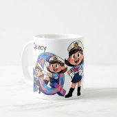 カスタマイズ可能 名前 セーラー キャラクター * Q * コーヒーマグカップ (正面左)