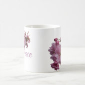 カスタマイズ可能 名前 Grace ピンク 桜 レトロかわいい コーヒーマグカップ (中央)