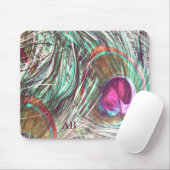 カスタマイズ可能: 孔雀の羽 マウスパッド (マウス)