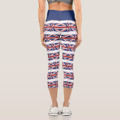 カスタマイズ可能 | 愛国的な | ユニオン・ジャック英国国旗 カプリレギンス (裏面)