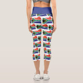 カスタマイズ可能 | 愛国的な | 南アフリカ国旗 カプリレギンス (裏面)