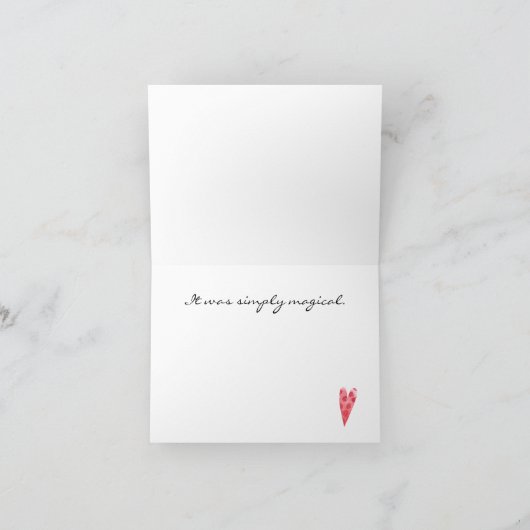 カスタマイズ可能、感謝バレンタインデーのメモカード サンキューカード (内部)