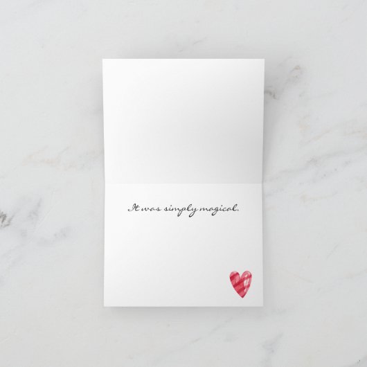 カスタマイズ可能、感謝バレンタインデーのメモカード サンキューカード (内部)