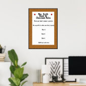 カスタマイズ可能 – 掲示板の教室ルール ポスター (ホームオフィス)