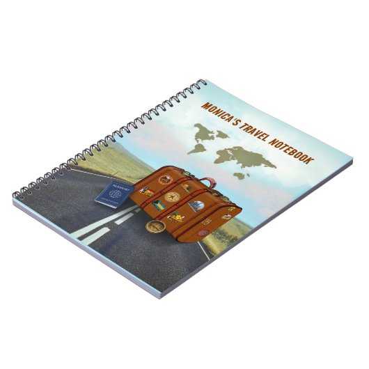 (カスタマイズ可能)旅行ノートブック ノートブック (左側)