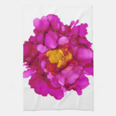 カスタマイズ可能!!!明るい赤紫色牡丹の大きな花 – キッチンタオル (縦)