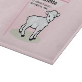 カスタマイズ可能，洗礼，ピンク，女の子，子羊 カッティングボード (角)