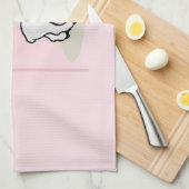 カスタマイズ可能，洗礼，ピンク，女の子，子羊 キッチンタオル (四つ折り)