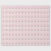 カスタマイズ可能，洗礼，ピンク，女の子，子羊 ラッピングペーパー (フラット)