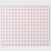 カスタマイズ可能,洗礼,ピンク,女の子,子羊 ラッピングペーパー (フラット)