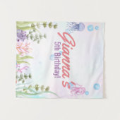 カスタマイズ可能！『海の下でお誕生日おめでとう』タペストリーサイン タペストリー (正面(横))