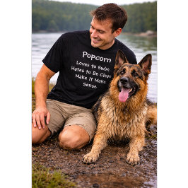 カスタマイズ可能 犬の名前 水泳大好き きれいになるのは嫌い Tシャツ