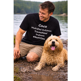 カスタマイズ可能 犬 水遊び大好き シャンプー大嫌い Tシャツ