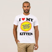 カスタマイズ可能 私の子猫大好き Tシャツ (正面フル)