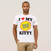 カスタマイズ可能 私の子猫大好き Tシャツ (正面フル)